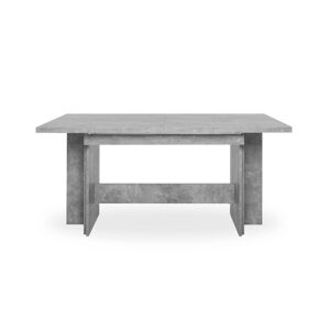 Toscohome Table à rallonge en bois couleur ciment 160 cm - Ancona