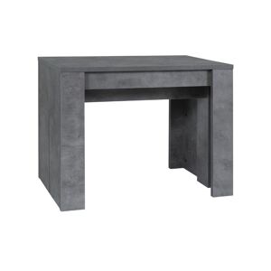 Toscohome Table console à rallonge 252 cm en bois couleur ciment - Baku