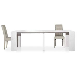Toscohome Table console à rallonge 50x90 cm blanc mélèze - Audace