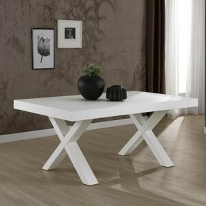Toscohome Table à rallonge 180x100 cm mélèze blanc - Gondar