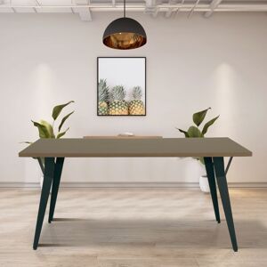 Toscohome Table de salle à manger 180x100 cm coloris chêne - Yutan