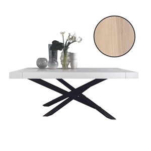Toscohome Table à rallonge 160x90cm couleur orme - Iron Gondar