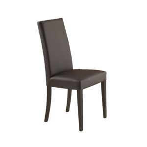 Toscohome Chaise standard en similicuir marron - Nancy