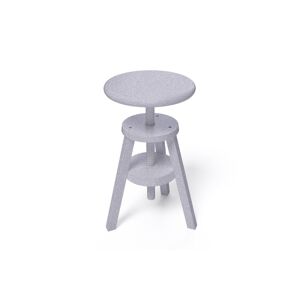 ABC MEUBLES Tabouret à vis en bois - - Gris Aluminium - / - Gris Aluminium