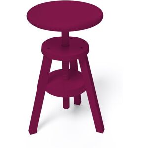 ABC MEUBLES Tabouret à vis en bois - - Prune - / - Prune