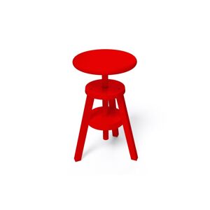 ABC MEUBLES Tabouret à vis en bois - - Rouge - / - Rouge