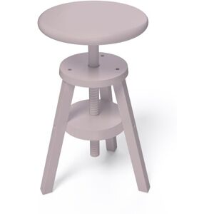 ABC MEUBLES Tabouret à vis en bois - - Violet Pastel