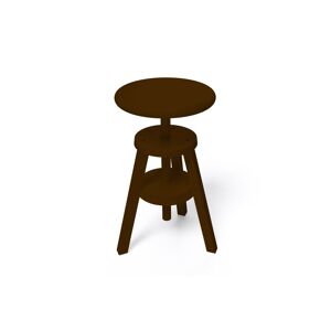 ABC MEUBLES Tabouret à vis en bois - - Wengé