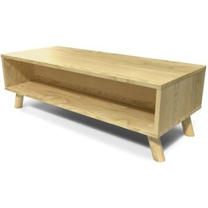 ABC MEUBLES Table basse scandinave bois rectangulaire Viking - - Miel