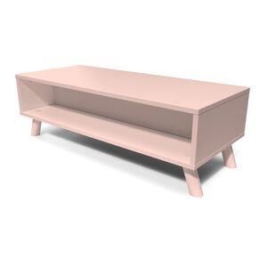 ABC MEUBLES Table basse scandinave bois rectangulaire Viking - - Rose Pastel - / - Rose Pastel