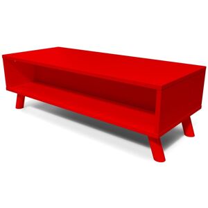 ABC MEUBLES Table basse scandinave bois rectangulaire Viking - - Rouge - / - Rouge