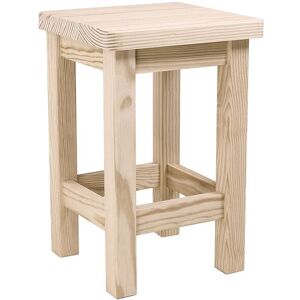 ABC MEUBLES Tabouret droit bois made in France - - Vernis Naturel