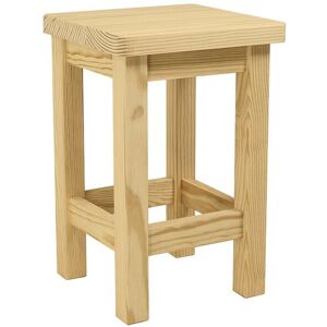 ABC MEUBLES Tabouret droit bois made in France - - Miel - / - Miel - Publicité