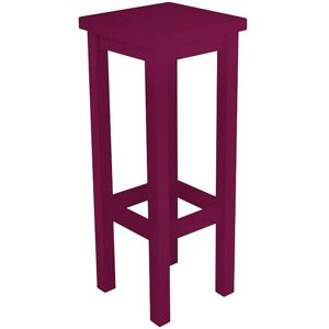 ABC MEUBLES Tabouret de bar droit bois made in France - - Prune