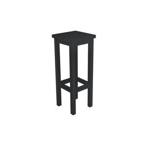 ABC MEUBLES Tabouret de bar droit bois made in France - - Noir - / - Noir