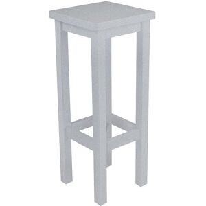 ABC MEUBLES Tabouret de bar droit bois made in France - - Gris Aluminium - / - Gris Aluminium