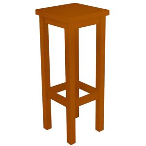 ABC MEUBLES Tabouret de bar droit bois made in France - - Chocolat