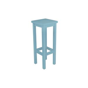 ABC MEUBLES Tabouret de bar droit bois made in France - - Bleu Pastel