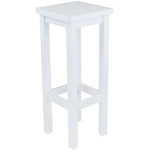 ABC MEUBLES Tabouret de bar droit bois made in France - - Blanc - / - Blanc