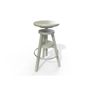 ABC MEUBLES Tabouret à vis de bar en bois - - Moka