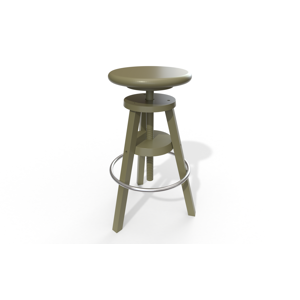 ABC MEUBLES Tabouret à vis de bar en bois - - Taupe