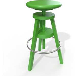 ABC MEUBLES Tabouret à vis de bar en bois - - Vert - / - Vert