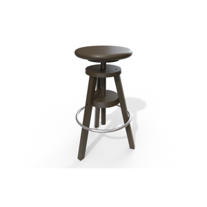 ABC MEUBLES Tabouret à vis de bar en bois - - Wengé