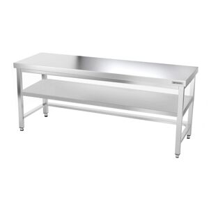 GGM Gastro - Table de travail en inox PREMIUM - 2000x700mm - avec fond de base & entretoise Argent - Publicité