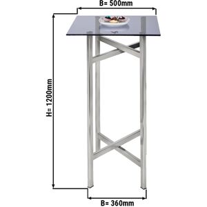 GGM GASTRO - Table d'appoint/table basse - pliable - 50 x 120 cm