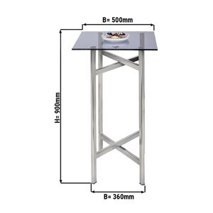 GGM GASTRO - Table d'appoint/table basse - pliable - 50 x 90 cm