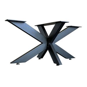 Bc-elec - 407002-B Support pied de table SPIDER en acier noir 150x78x71 Châssis de table Piétement meuble Pied en croix