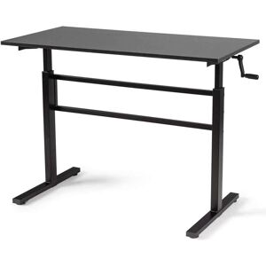 Bc-elec - BS400002 Bureau ajustable en hauteur (76-114cm) avec plateau 120x60cm, bureau ergonomique, bureau debout manuel - Publicité