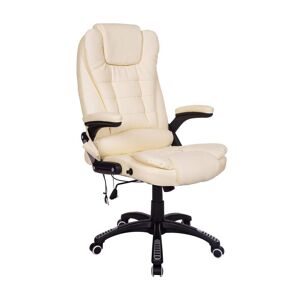 Bc-elec - A2-0057 Fauteuil de bureau cuir beige Massant et Chauffant