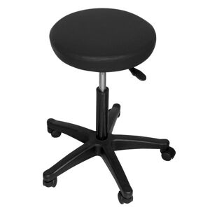 Tabouret reglable a roulettes acier inoxydable et ABS