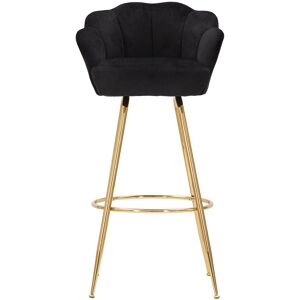 Mauro Ferretti - Tabouret de bar vienne noir - 55x53x110 Hauteur siège 90 cm Hauteur pieds 76 cm Noir - Publicité