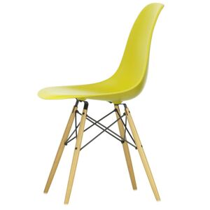 Vitra - Chaise Eames Plastic Side DSW (H 43 cm), érable jauni / moutarde, patins feutre blancs (sols durs)