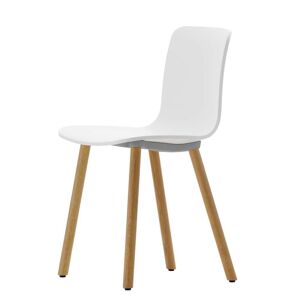 Vitra - Hal Wood RE Chaise, blanc coton / chene clair / patins en feutre