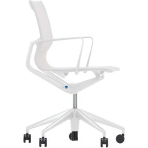 Vitra - Chaise de bureau pivotante Physix, argent / soft grey, roulettes souples pour sols durs.