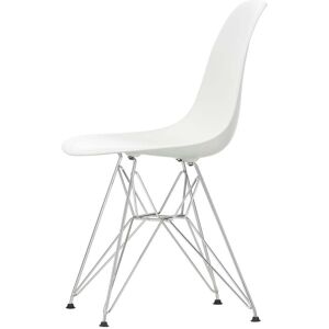 Vitra - Chaise Eames Plastic Side DSR, chrome / blanc (patin plastique basique fonce)