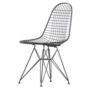 Vitra - Wire Chair DKR (H 43 cm), basic dark / sans revetement, patins en feutre (basic dark)