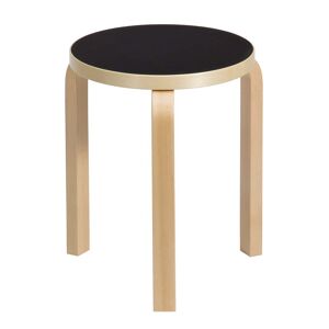 Artek - 60 Tabouret, linoleum noir