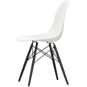 Vitra - Chaise Eames Plastic Side DSW (H 43 cm), érable noir / blanc, patins feutre noirs (sols durs)