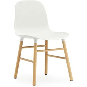 Normann Copenhagen - Chaise Form, Pied en bois, chene / blanc (patins en plastique)