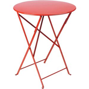 Fermob - Bistro Table pliante Ø 60 cm, rouge coquelicot