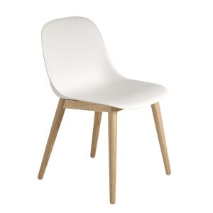 Muuto Fiber Side Chair Wood Base chene blanc recycle