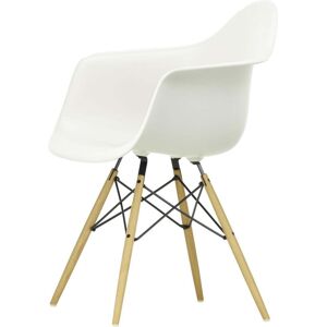 Vitra - Eames Plastic Armchair DAW, frene couleur miel / blanc (patins en feutre blanc)