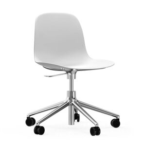 Normann Copenhagen - Chaise pivotante de bureau Form, pietement en aluminium / blanc