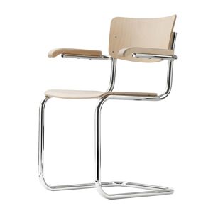 Thonet - Chaise S 43 F, chrome / hêtre naturel (TP 17)