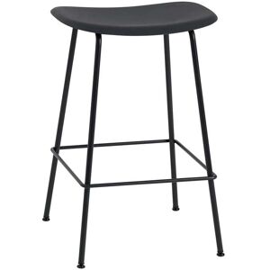 Muuto - Fiber Tabouret de bar Tube Base H 65 cm, noir