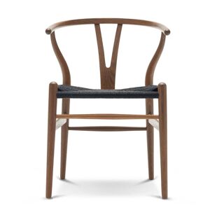 Carl Hansen - CH24 Wishbone Chair , chene teinte fume / tressage noir